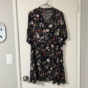Shein Navy Floral Dress